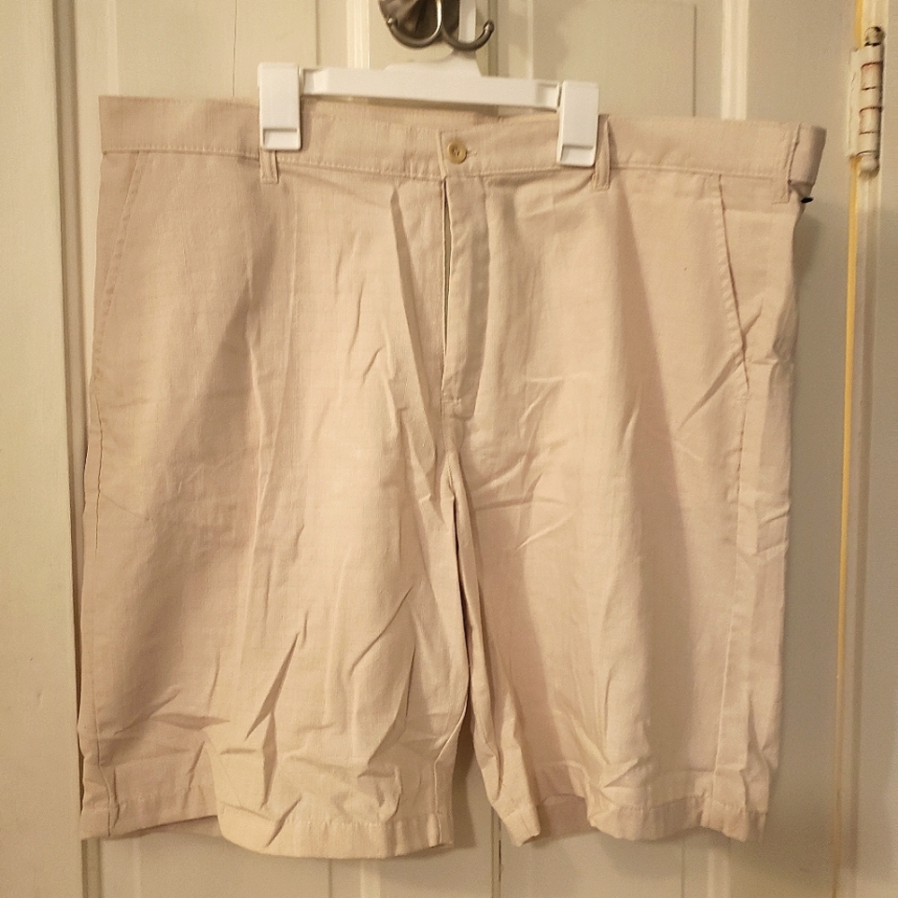 Clorofila Sea Wear Cream Flat Front Bermuda Shorts